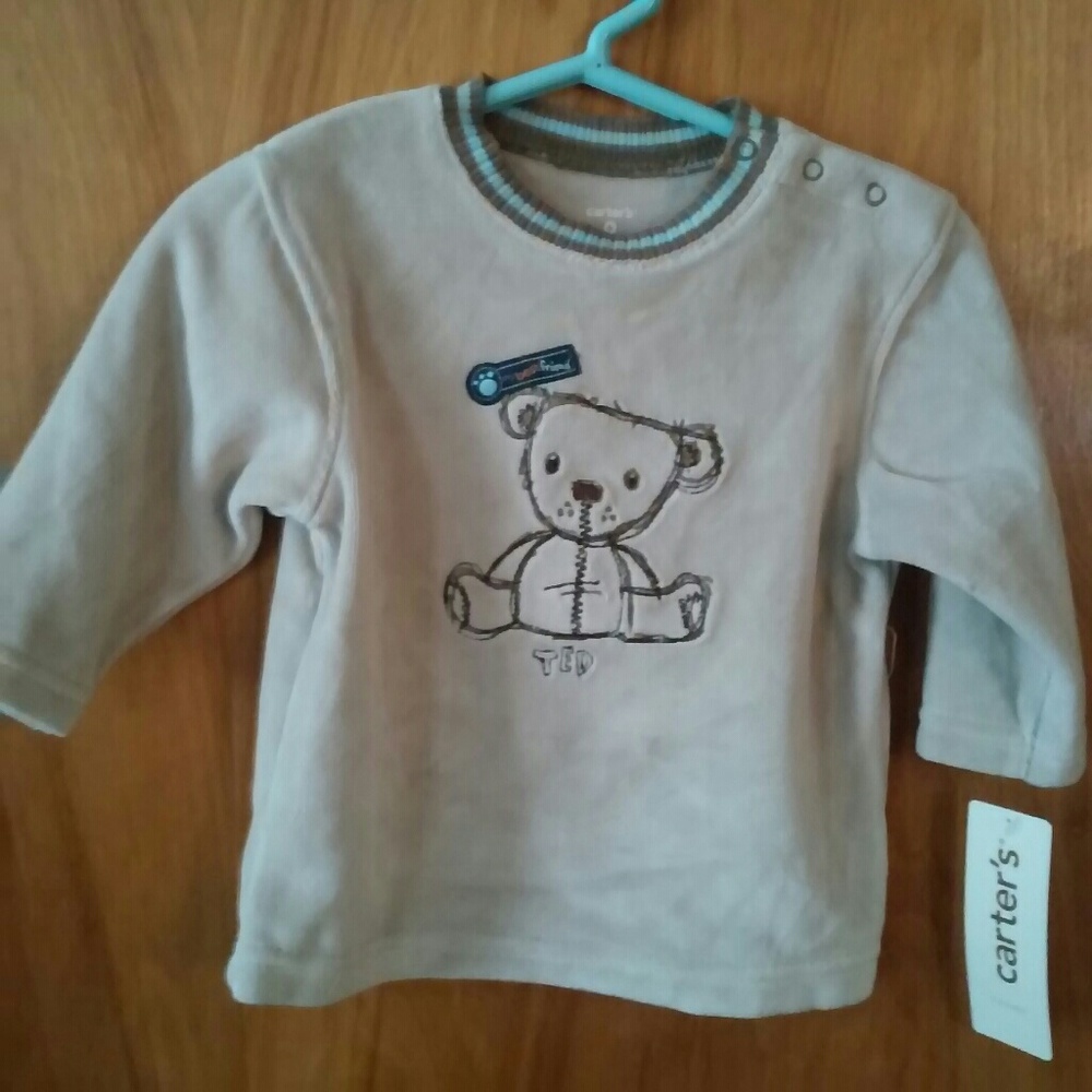 Carter's Velour Shirt 9m nwt